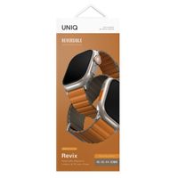 Uniq Bracelet Revix Premium Edition réversible Apple Watch | 44/45/46/49 mm - Saffron Orange / Khaki