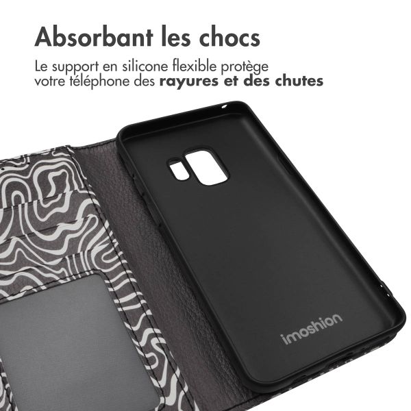 imoshion Étui de télephone portefeuille Design Samsung Galaxy S9 - Black And White