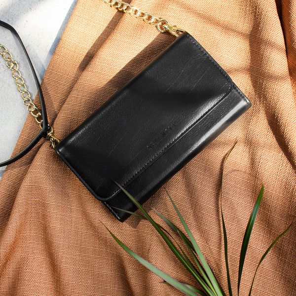 Selencia Pochette amovible en cuir végan Eny Samsung Galaxy S21 Plus - Noir