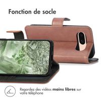 imoshion Étui de télephone portefeuille de luxe Google Pixel 8a - Marron