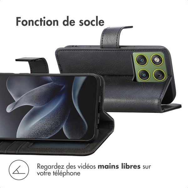 imoshion Étui de télephone portefeuille de luxe Motorola Edge 70 - Noir
