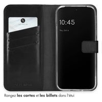 Selencia Étui portefeuille en cuir véritable Google Pixel 9 / 9 Pro - Noir