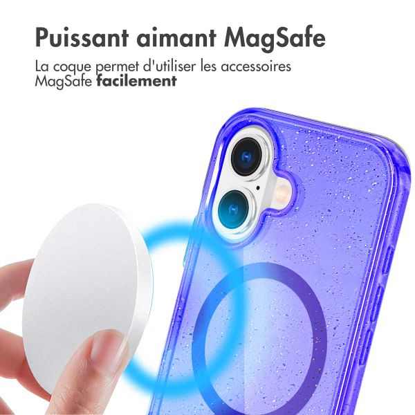 imoshion Coque Pailletée avec MagSafe Apple iPhone 17 - Violet