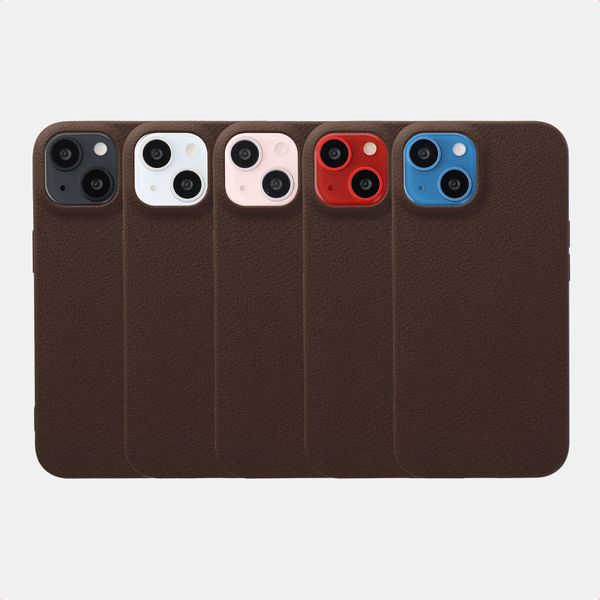 imoshion Coque arrière Texture Apple iPhone 14 / 13 - Marron foncé