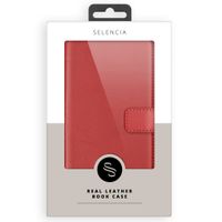 Selencia Étui portefeuille en cuir véritable Apple iPhone 11 - Rouge