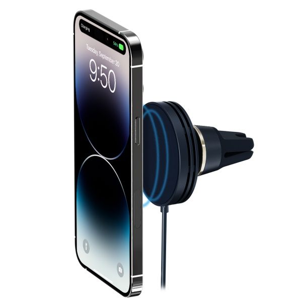 iOttie Velox Wireless Mini MagSafe mount - Support de téléphone de voiture - Grille de ventilation - Chargeur sans fil