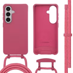 imoshion Coque arrière Color avec cordon amovible et MagSafe Samsung Galaxy S26 - Raspberry