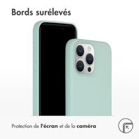 Accezz Coque Liquid Silicone Apple iPhone 15 Pro Max - Sky Blue