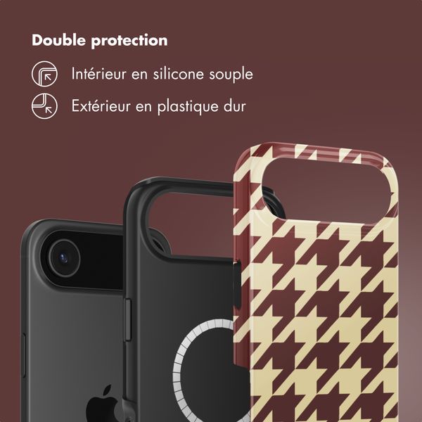 Selencia Coque arrière Vivid avec MagSafe Apple iPhone Air - Pied-de-Poule