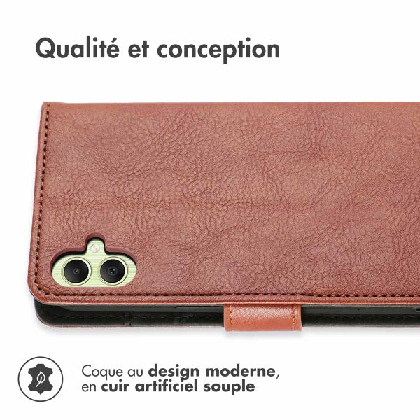 imoshion Étui de télephone portefeuille de luxe Samsung Galaxy A05s - Marron