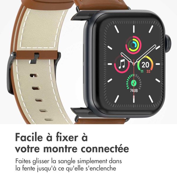 imoshion Bracelet Classic en cuir Apple Watch | 38/40/41/42 mm - Marron