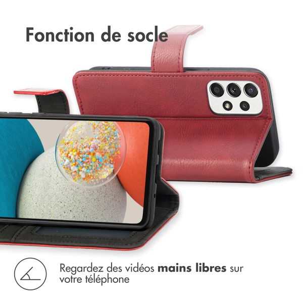 imoshion Étui de télephone portefeuille de luxe Samsung Galaxy A53 - Rouge