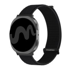 imoshion Bracelet en nylon Samsung Galaxy Watch 8 (40/44mm) / Classic (46mm) - Noir