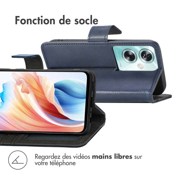 imoshion Étui de télephone portefeuille de luxe Oppo A79 - Bleu foncé