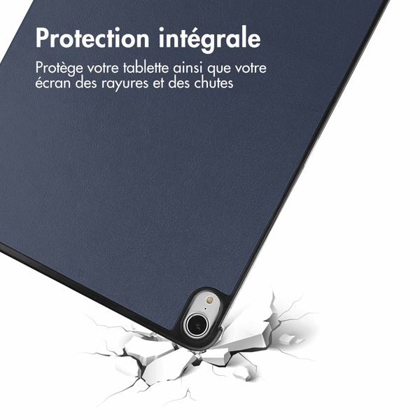 imoshion Coque tablette Trifold Apple iPad Air 11 pouces (2026) M4 / (2025) M3 / (2024) M2 / Air 5 (2022) / Air 4 (2020) - Bleu foncé