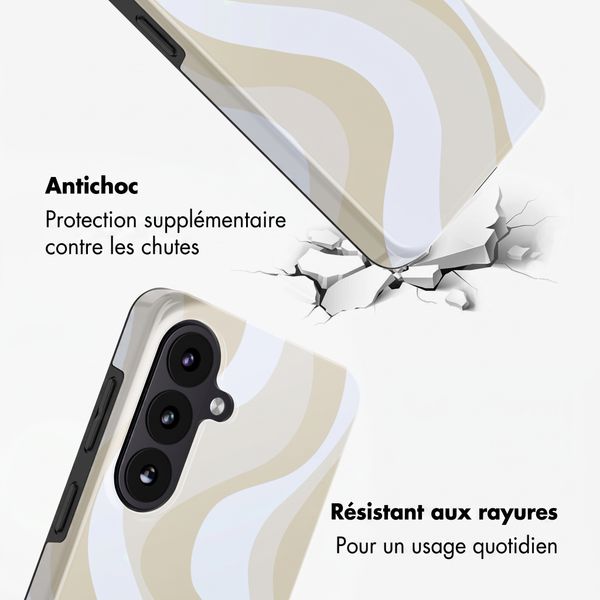 Selencia Coque arrière Vivid avec MagSafe Samsung Galaxy S26 FE - Desert Waves Beige
