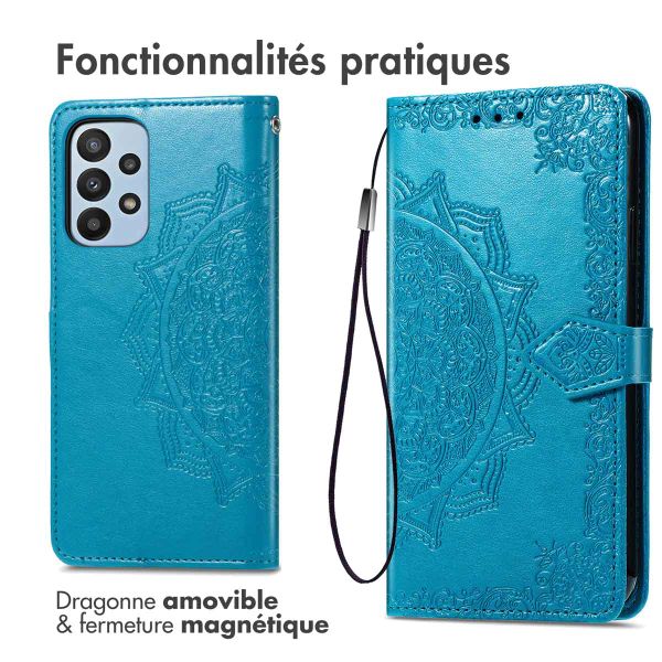 imoshion Etui de télephone Mandala Samsung Galaxy A23 (5G) - Turquoise