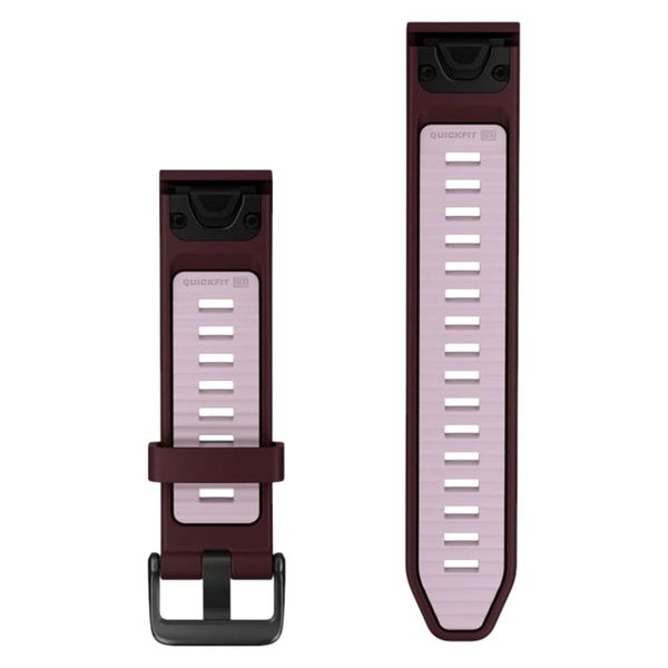 Garmin Bracelet QuickFit® en silicone  - Connexion Garmin QuickFit® 20 mm - Dark Cherry / Dust Rose