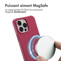 imoshion Coque arrière Color avec cordon amovible et MagSafe Apple iPhone 14 Pro Max - Raspberry