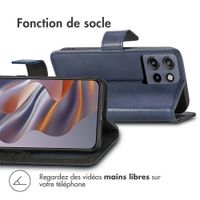 imoshion Étui de télephone portefeuille de luxe Motorola Thinkphone 25 / Edge 50 Neo / Edge 60 Neo - Bleu foncé