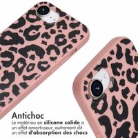 imoshion Coque design en silicone avec cordon Apple iPhone 17e / 16e - Animal Pink