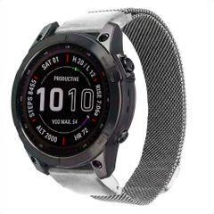 imoshion Bracelet QuickFit® Milanais  - Connexion Garmin 20 mm - Taille L/XL - Argent