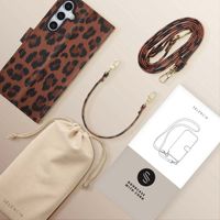 Selencia Étui de télephone portefeuille imprimé léopard Sabi Samsung Galaxy A36 / A56 - Mocha Brown