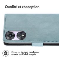 imoshion Étui de télephone portefeuille de luxe Oppo A58 - Bleu clair
