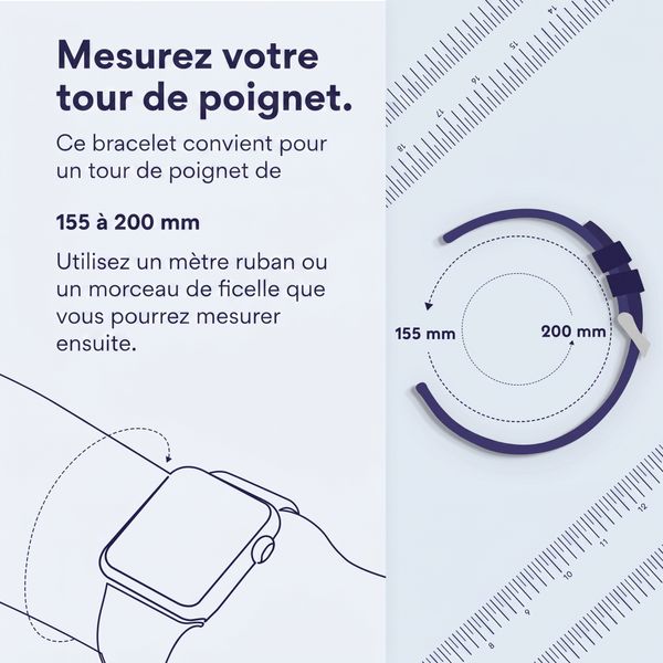 imoshion Bracelet sport en silicone  - Connexion universelle 22 mm - Dark Blue & White