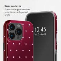 Selencia Coque arrière Vivid avec MagSafe Apple iPhone 15 Pro - Happy Dots Burgundy