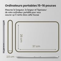 Accezz Housse ordinateur 15-16 pouces - Vert fonce
