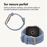 imoshion Bracelet en velours côtelé Apple Watch | 44/45/46/49 mm - Bleu clair