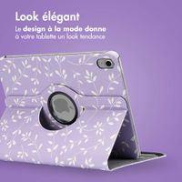 imoshion Coque tablette Design rotatif à 360° Apple iPad 11 (2025) 11 pouces A16 / iPad 10 (2022) 10.9 pouces - Lavender Flowers