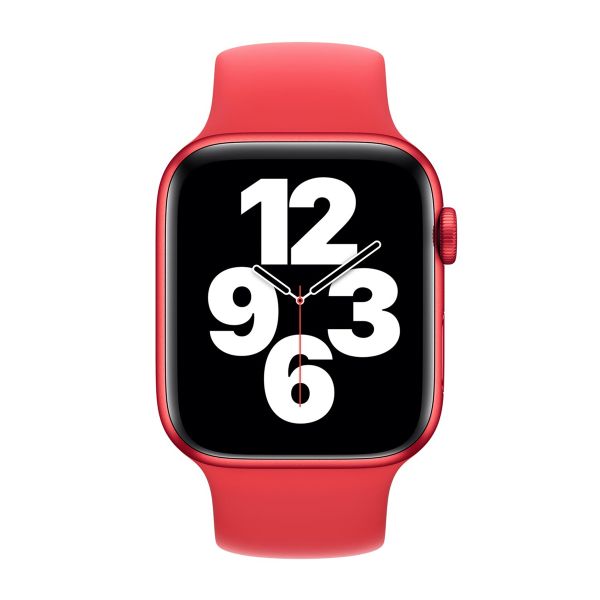 Apple Bracelet Boucle unique en Silicone Apple Watch | 44/45/46/49 mm - Taille 9 - (Product) Red