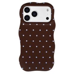 Selencia Coque arrière Vivid Wavy avec MagSafe Apple iPhone 17 Pro Max - Happy Dots Chocolate
