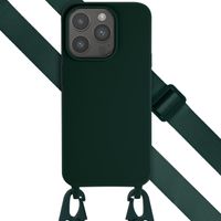 Selencia Coque silicone avec cordon amovible Apple iPhone 15 Pro - Vert foncé