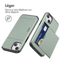 imoshion Coque arrière avec porte-cartes Apple iPhone 14 - Vert foncé