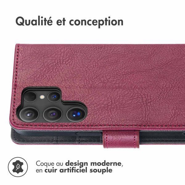 imoshion Étui de télephone portefeuille de luxe Samsung Galaxy S24 Ultra - Bordeaux