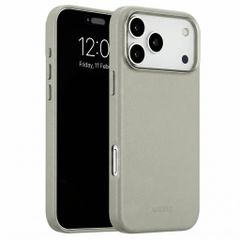 Accezz Coque arrière en cuir avec MagSafe Apple iPhone 18 Pro / 17 Pro - Light Grey