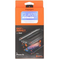 Spigen Protection d'écran en verre trempé GLAStR + applicateur Apple iPhone Xr