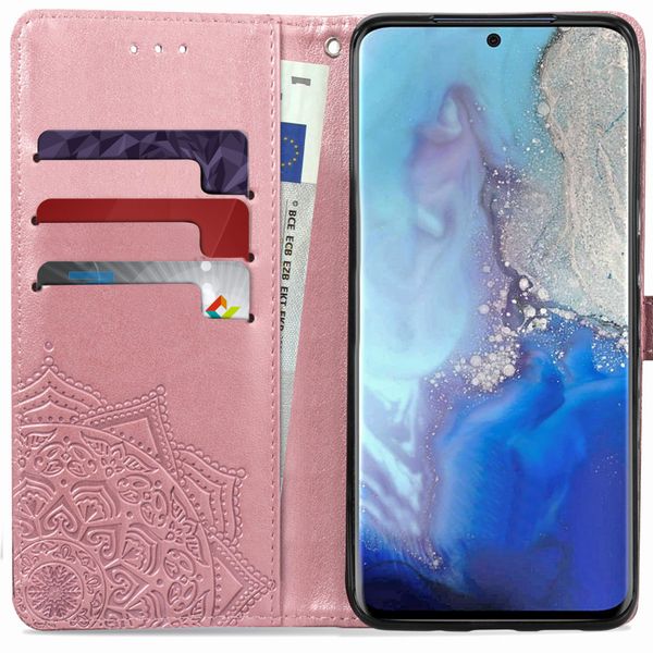 Etui de télephone portefeuille Mandala Samsung Galaxy S20 - Rose clair