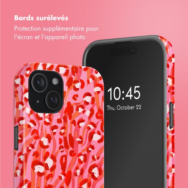 Selencia Coque arrière Vivid avec MagSafe Apple iPhone 15 - Wild Spots Lipstick