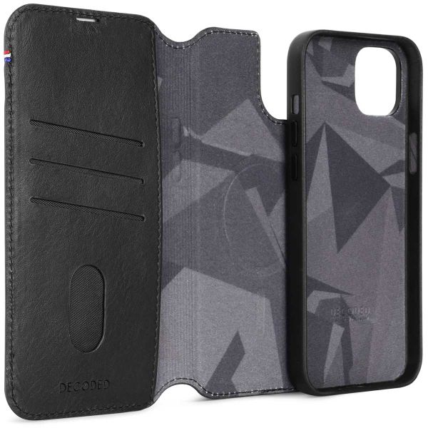 Decoded Portefeuille détachable 2 en 1 en cuir Apple iPhone 15 Plus - Noir