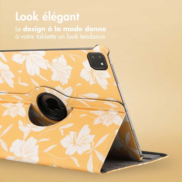 imoshion Coque tablette Design rotatif à 360° Apple iPad Air 13 pouces (2026) M4 / (2025) M3 / (2024) M2 - Yellow Flowers