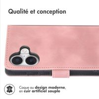 imoshion Etui de télephone portefeuille avec cordon Apple iPhone 16 - Rose