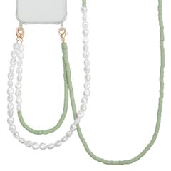 Selencia Ensemble de cordons pour téléphone avec perles et élastiques - Pistache Cream