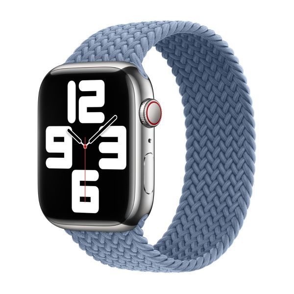 Apple 4 Pack Bracelet Solo tressé Apple Watch| 44/45/46/49 mm - Taille 7 - (PRODUCT)RED / Beige / Slate Blue / Maize