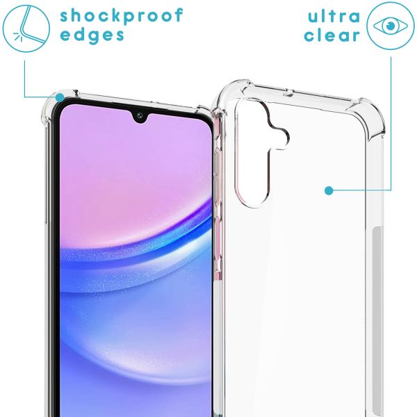 imoshion Coque arrière transparente avec cordon Samsung Galaxy A15 (5G/4G) - Noir / Or