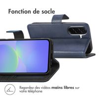 imoshion Étui de télephone portefeuille de luxe Samsung Galaxy A37 (5G) - Bleu foncé