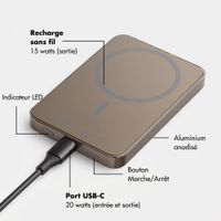 Selencia Powerbank Vivid 5 000 mAh - MagSafe et Qi - Desert Gold / Rebel Crush